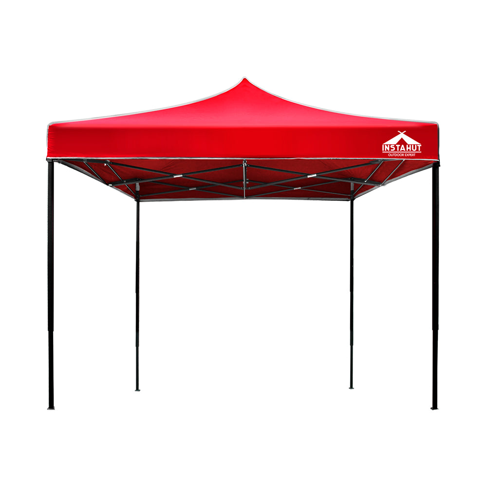 Instahut Gazebo Pop Up Marquee 3x3m Outdoor Tent Folding Wedding Gazebos Red