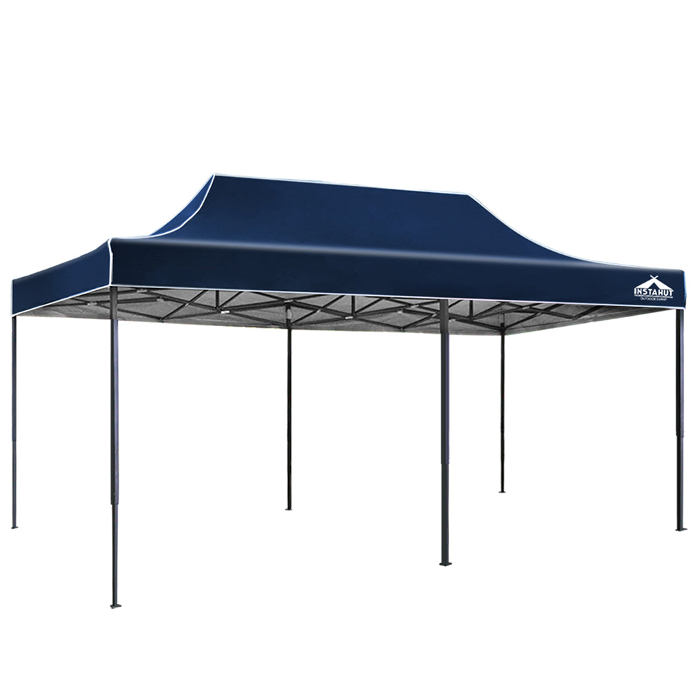Instahut Gazebo Pop Up Marquee 3x6 Folding Tent Wedding 500D Oxford Camping Navy