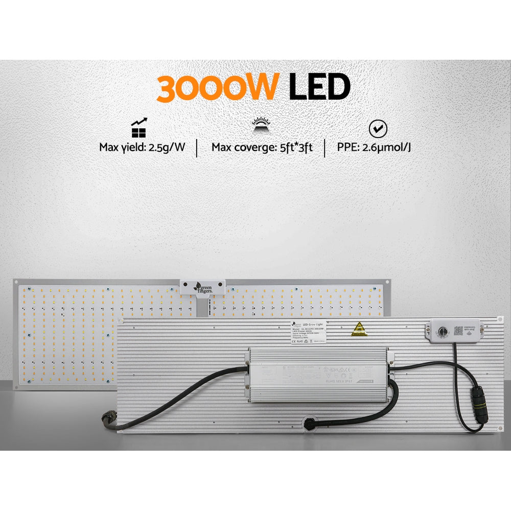 Green Fingers Max 3000W Grow Light LED Full Spectrum Indoor Plant All Stage Growth