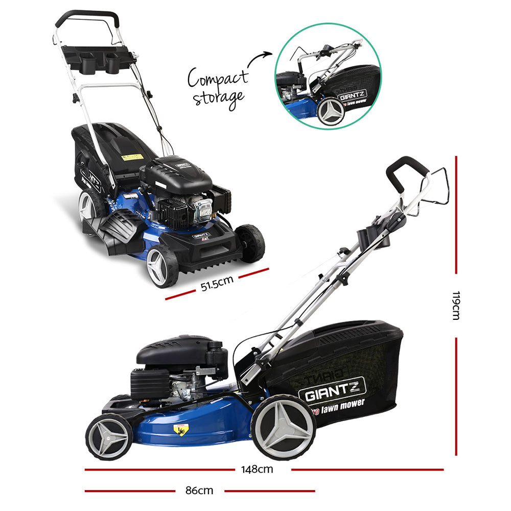 Giantz Lawn Mower Self Propelled 21" 220cc 4 Stroke Petrol Mower Grass Catch