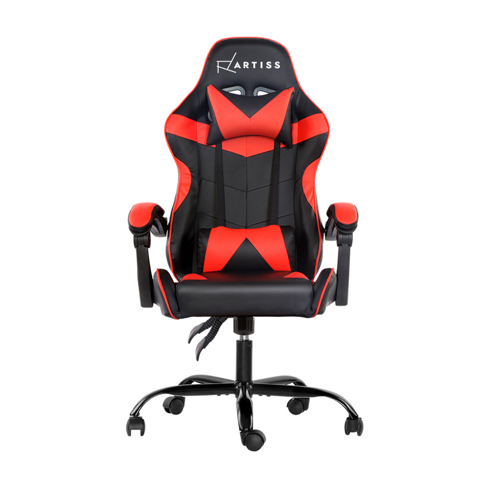 Artiss Gaming Office Chairs Computer Seating Racing Recliner Racer Black Red