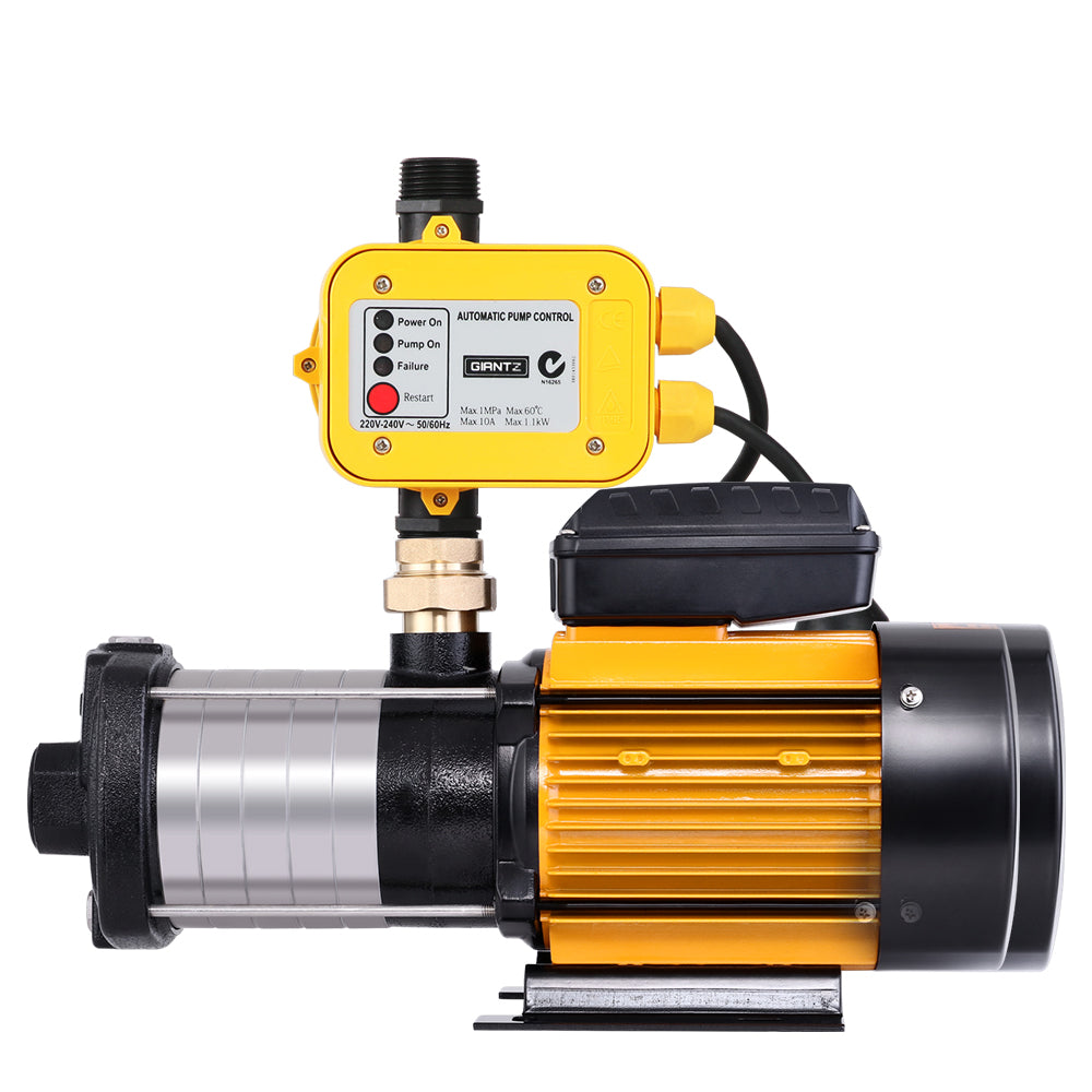 Giantz Garden Water Pump High Pressure 2500W 6-Stage Tank Irrigation Yellow