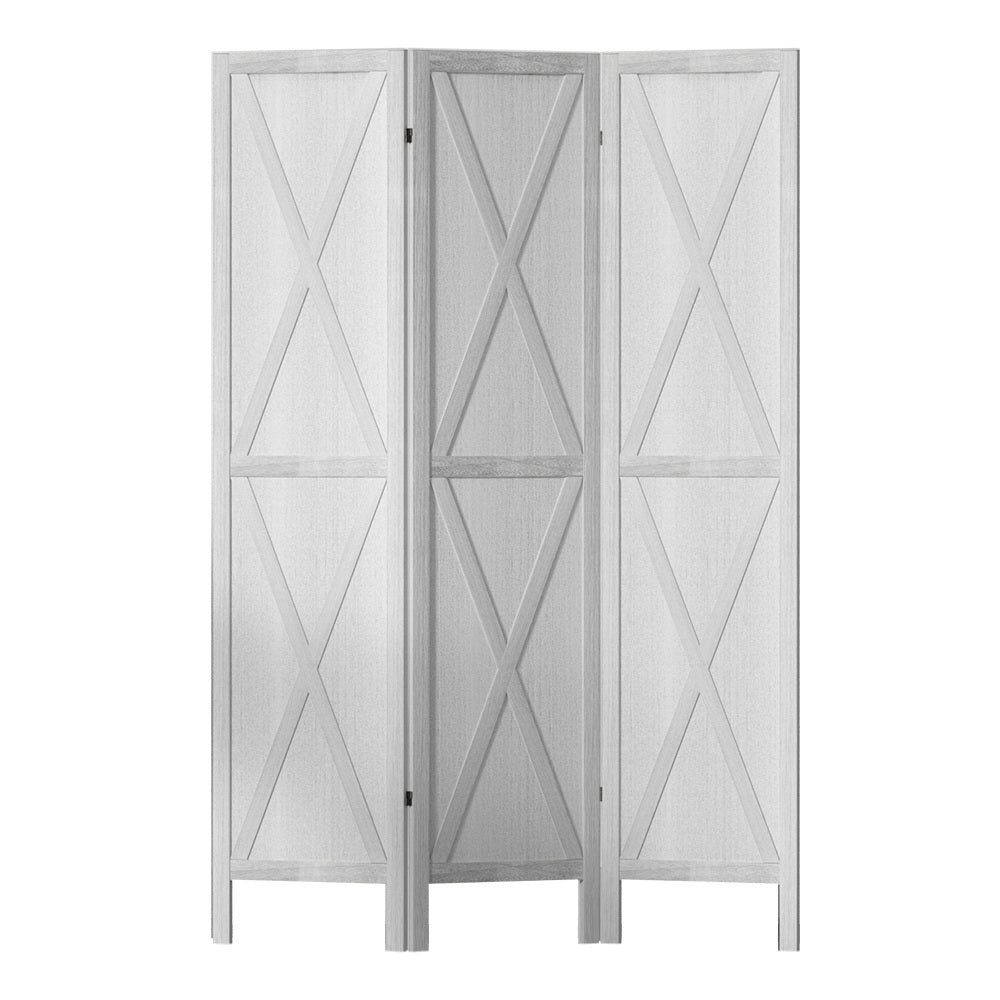 Artiss Silon Room Divider Screen Privacy Wood Dividers Stand 3 Panel White