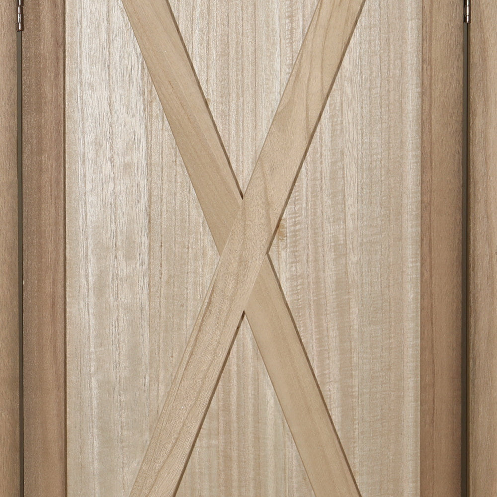 Artiss Silon Room Divider Screen Privacy Wood Dividers Stand 4 Panel Brown