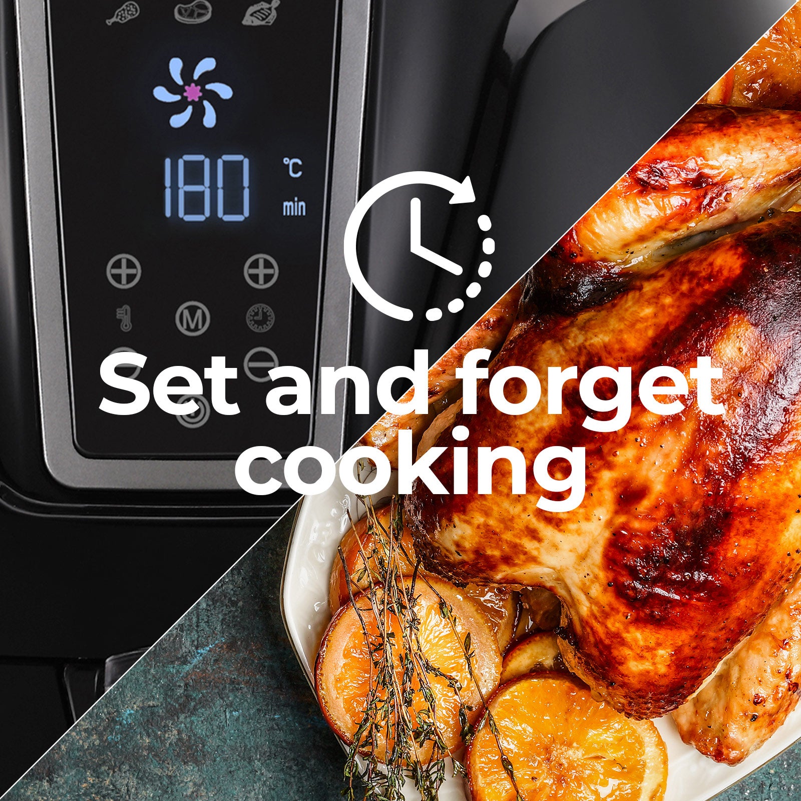 Kitchen Couture 4 Litre Air Fryer Digital Display Black 1400W Healthy Cooker Black