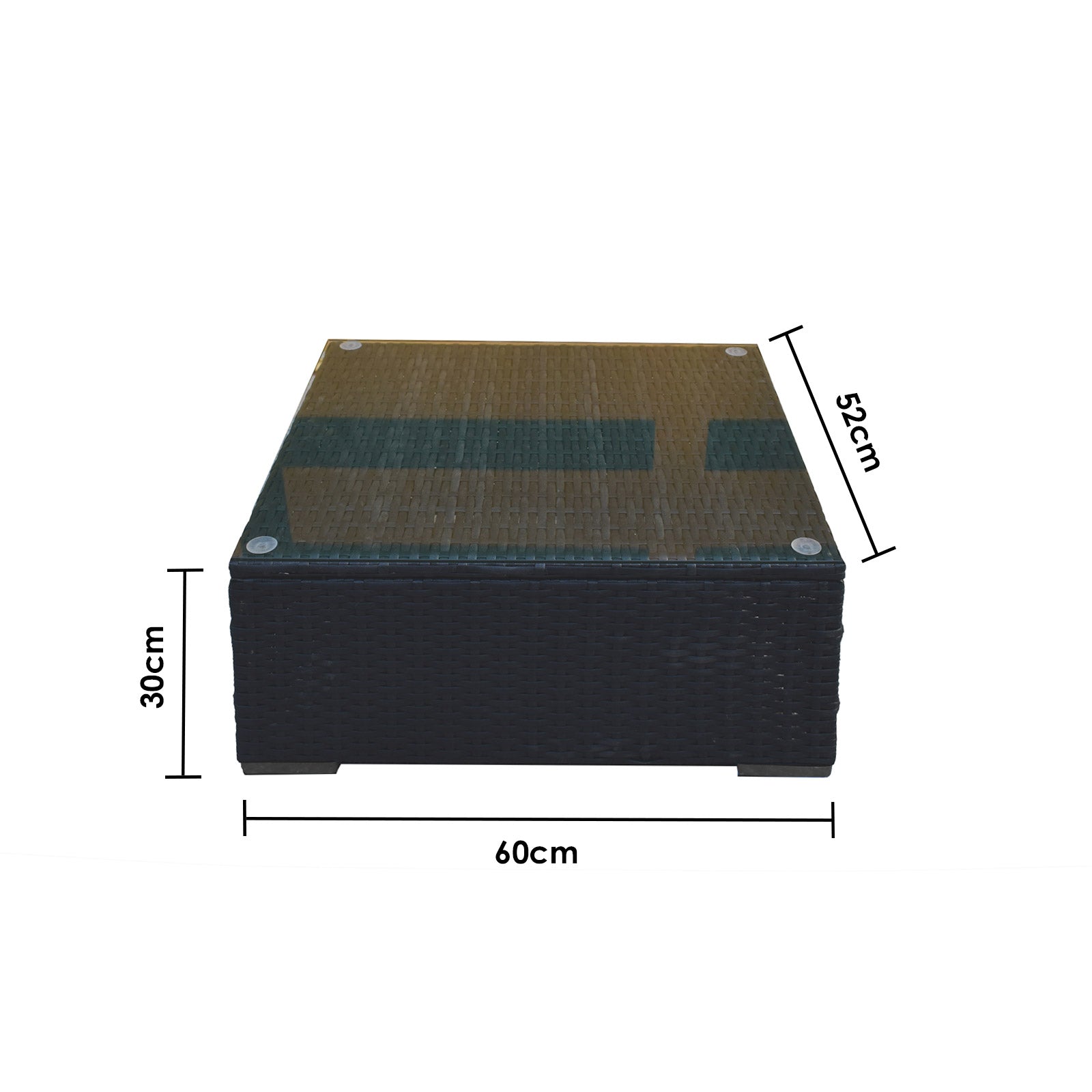 Arcadia Furniture Outdoor Rattan 4 Piece Sofa Lounge Set Home Garden Patio - Black and Grey