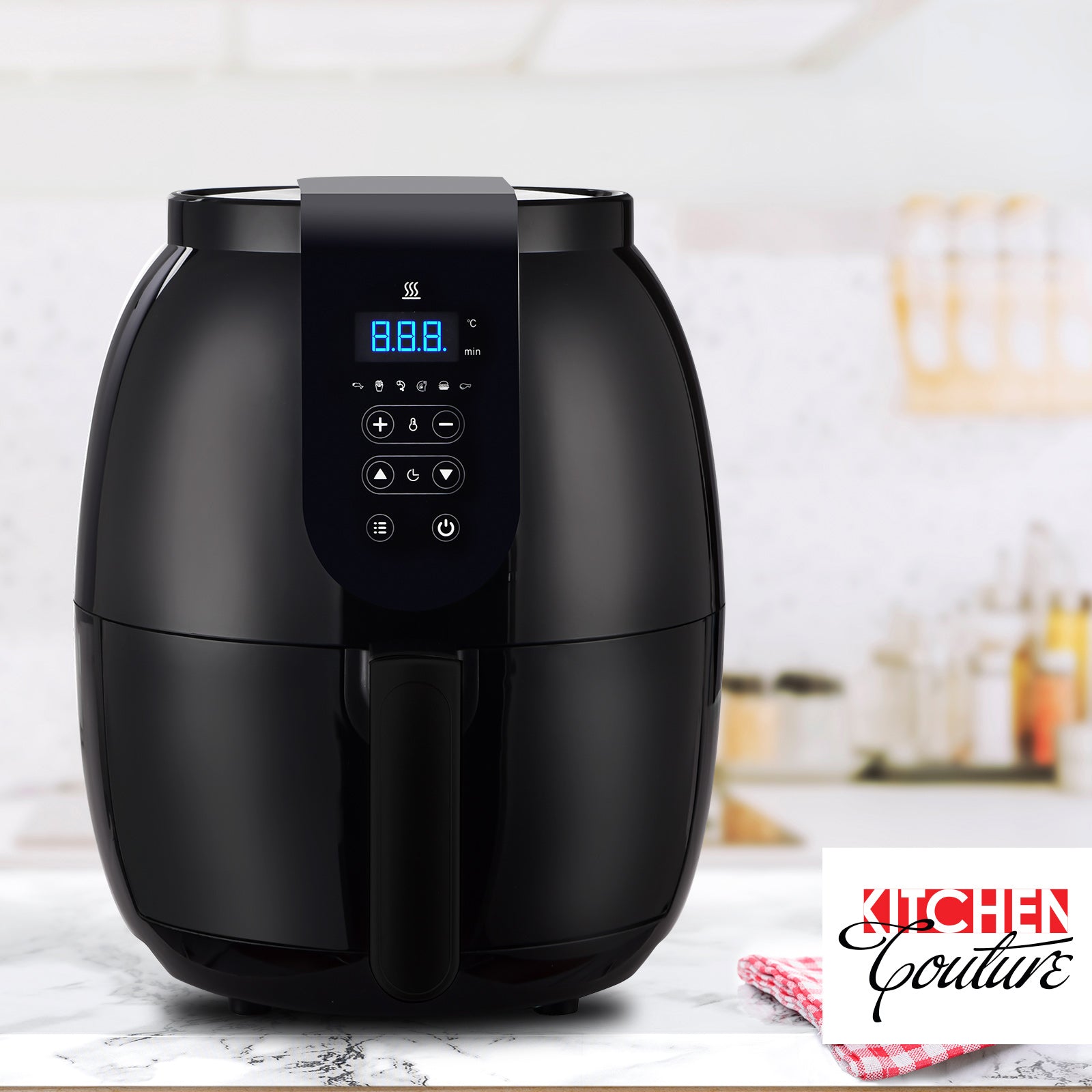 Kitchen Couture 3.5 Litre Digital Display Black Air Fryer Oil Free Cooking Black