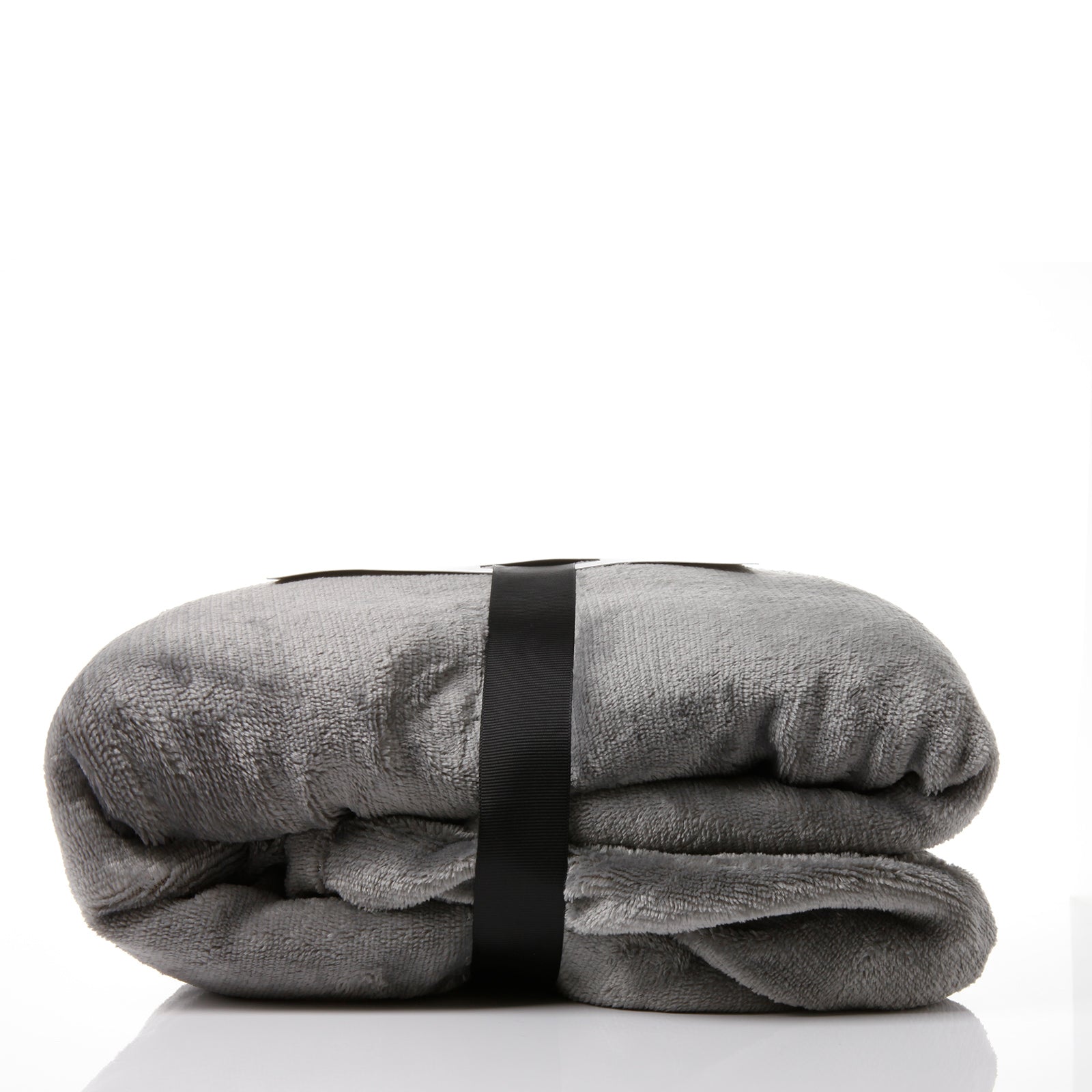 Royal Comfort Snug Hoodie Nightwear Super Soft Reversible Coral Fleece 750GSM - Grey