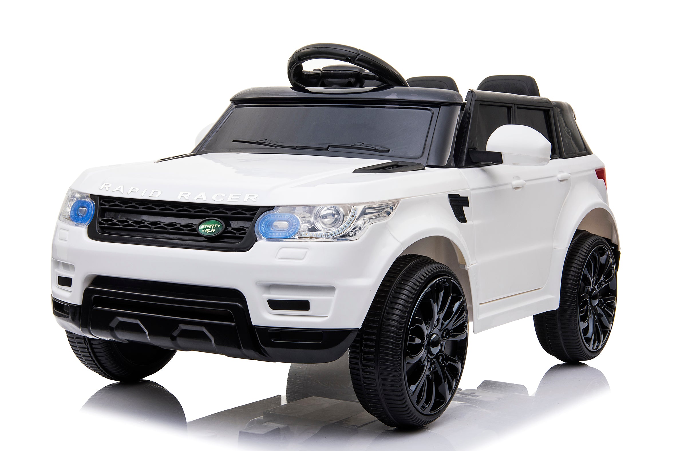 Kids Ride-On Car Range Rover Inspired White w/ Remote MP3 And Electric Battery