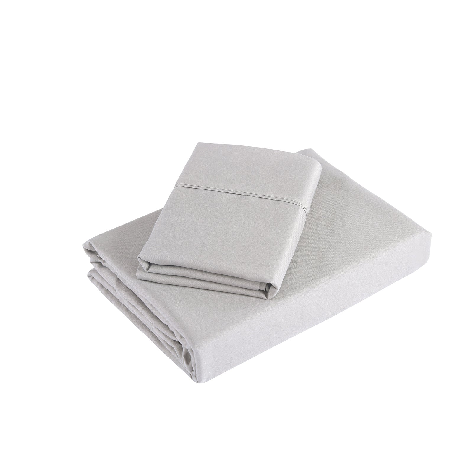 Royal Comfort 1200 Thread Count Sheet Set 4 Piece Ultra Soft Satin Weave Finish - King - Silver