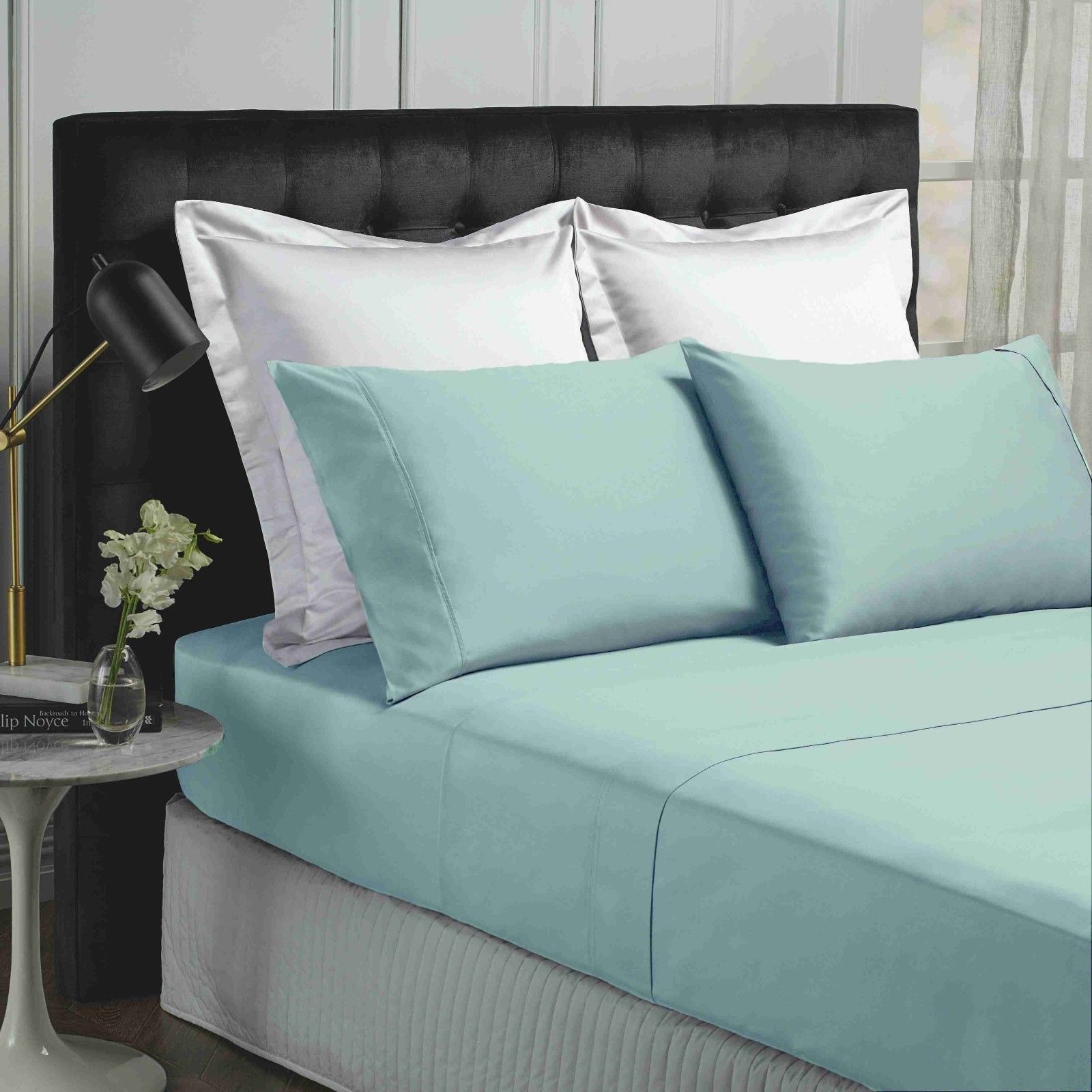 Park Avenue 500TC Soft Natural Bamboo Cotton Sheet Set Breathable Bedding - Queen - Fog