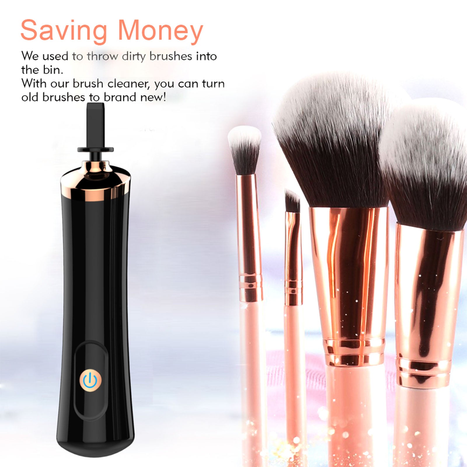 Paris Glam Makeup Brush Cleaner Electric Make-up Brush Cosmetic Cleanser & Dryer