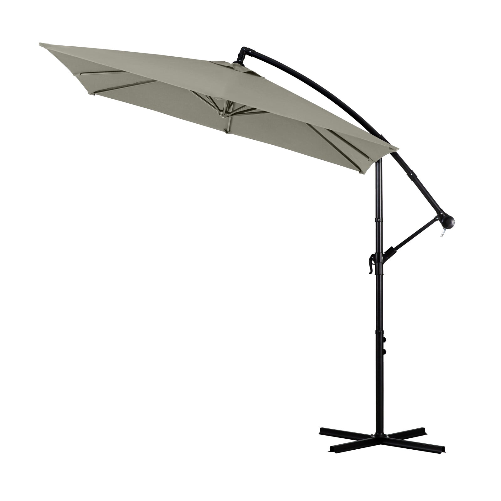 Milano 2.2M Outdoor Umbrella Cantilever Garden Deck Patio Shade Water-Resistant - Grey