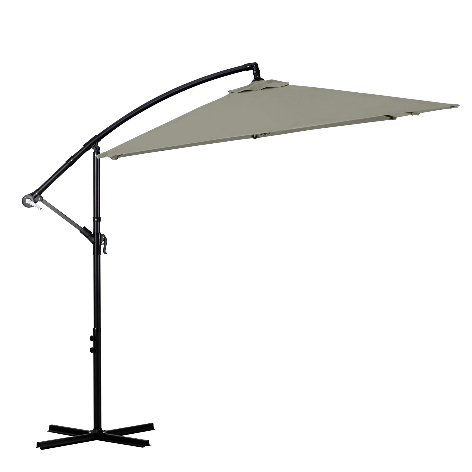Milano 2.2M Outdoor Umbrella Cantilever Garden Deck Patio Shade Water-Resistant - Grey