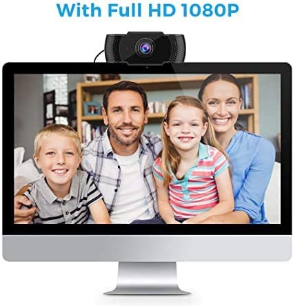 Webcam HD 1080p with Microphone and compatiable with PC Laptop for Recording, Calling, Conferencing, Gaming