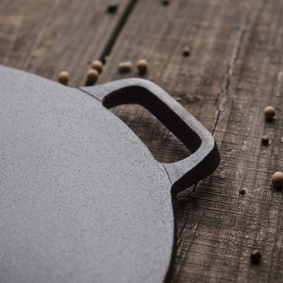 SOGA 37cm Cast Iron Induction Crepes Pan Baking Cookie Pancake Pizza Bakeware