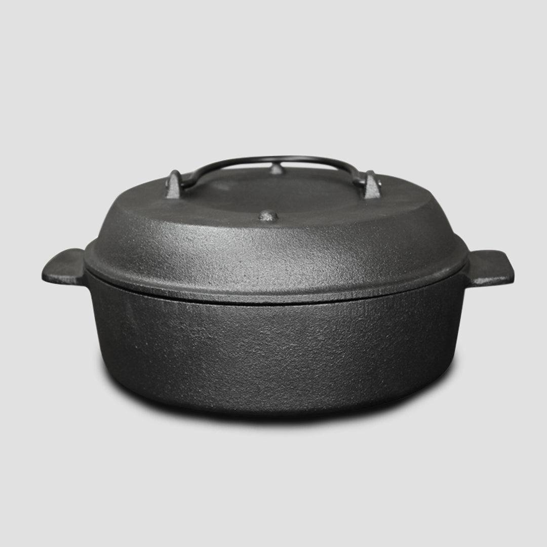 SOGA 28cm Cast Iron Dutch Oven Pre-Seasoned Cast Iron Pot with Lid