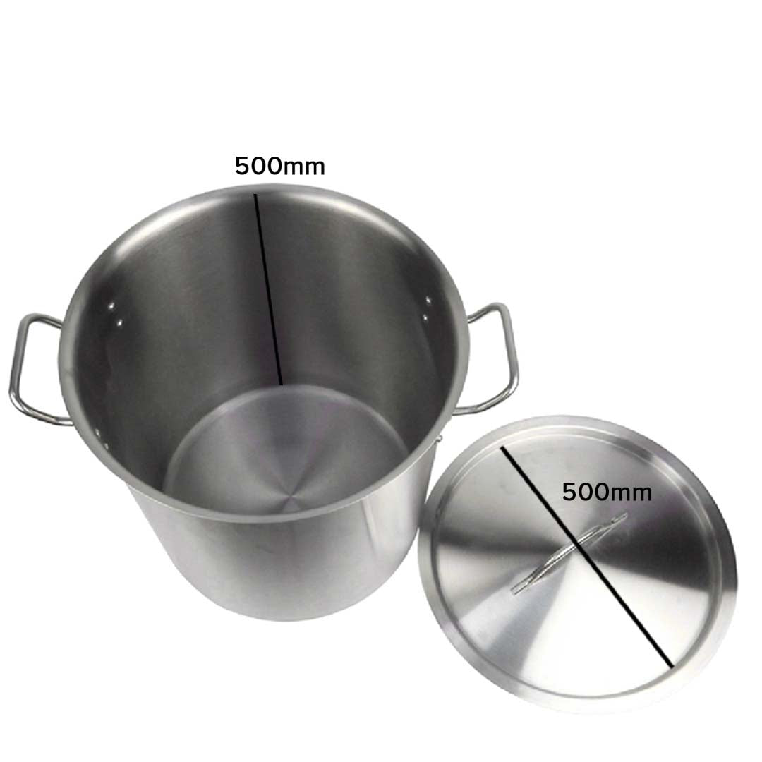SOGA Stock Pot 98L Top Grade Thick Stainless Steel Stockpot 18/10