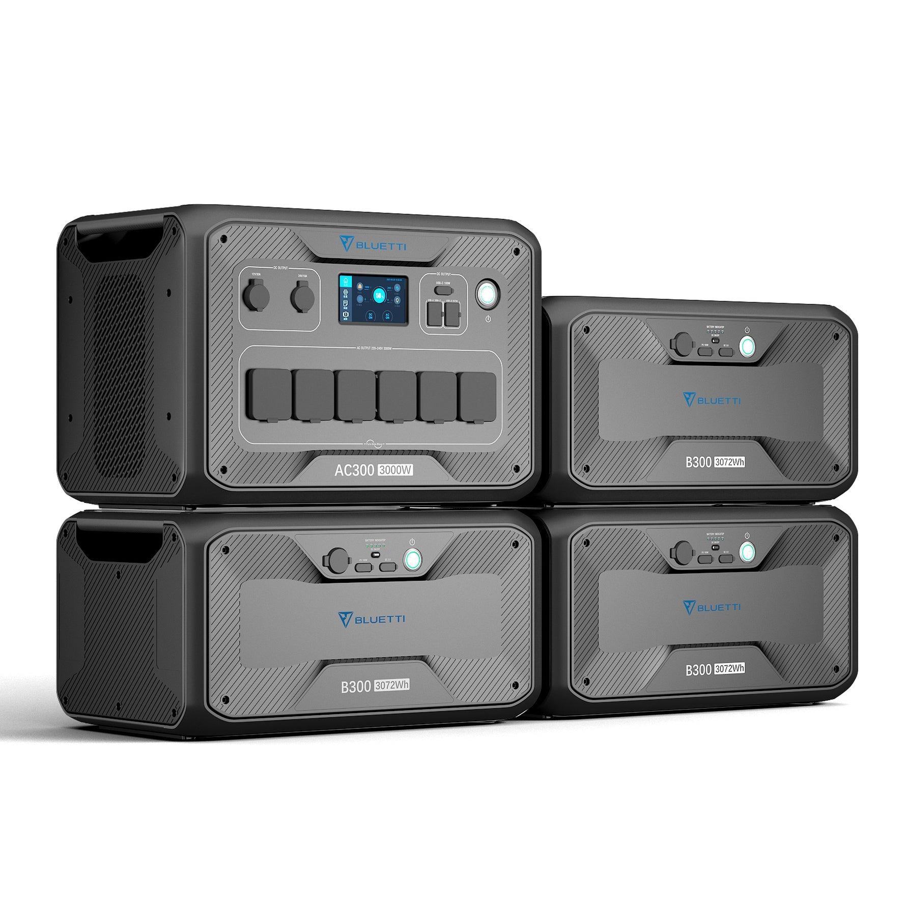 BLUETTI Expandable Power Station AC300 and B300 External Battery Module, 3072Wh LiFePO4 Battery Backup w/ 6 3000W AC Outlets(6000W Peak), Solar Generator For Home Backup, Vanlife, Emergency