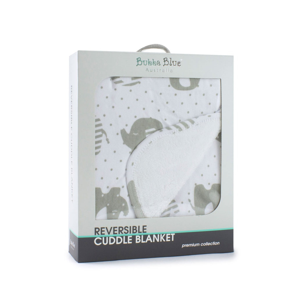 Bubba Blue Petit Elephant Reversible Cuddle Blanket 106011