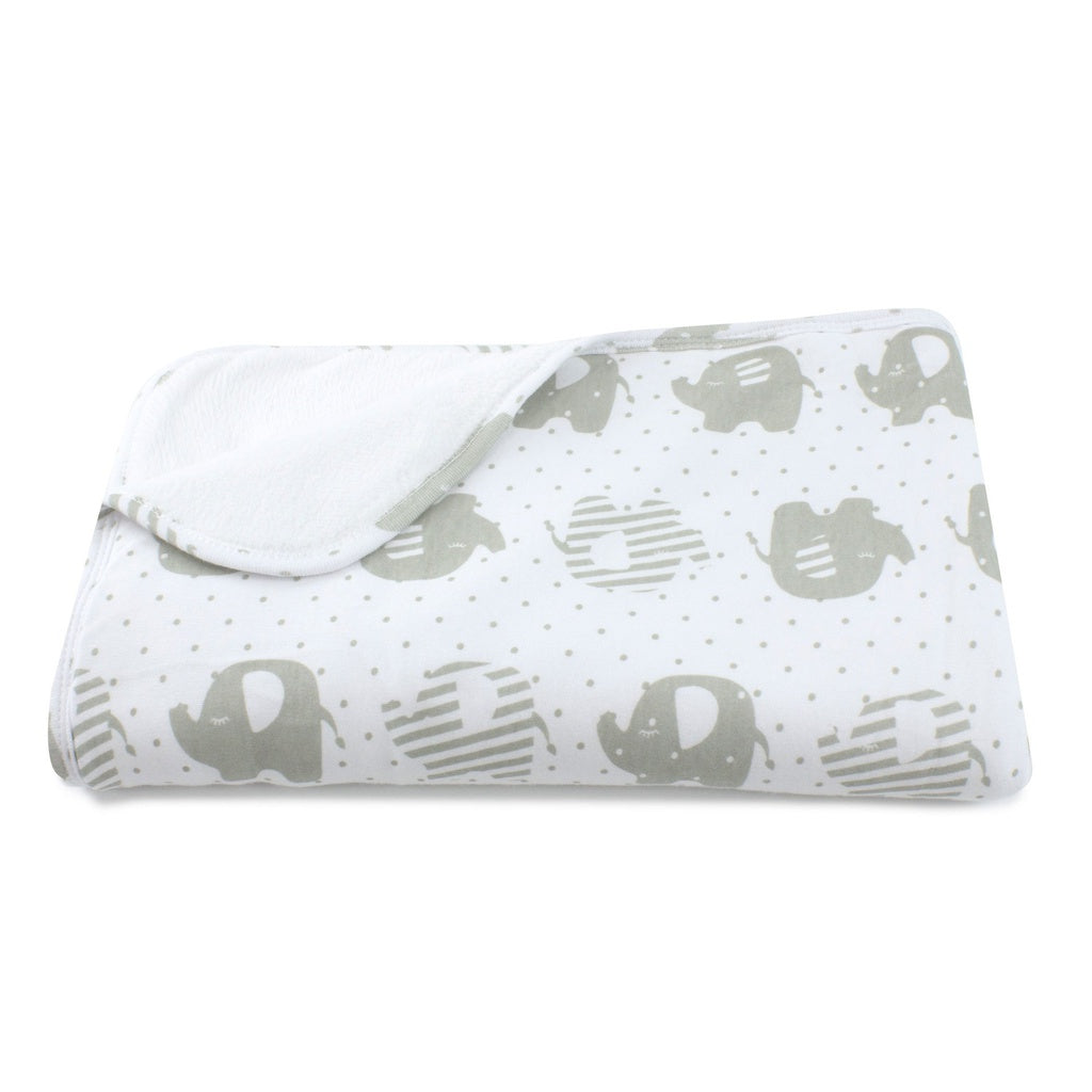 Bubba Blue Petit Elephant Reversible Cuddle Blanket 106011