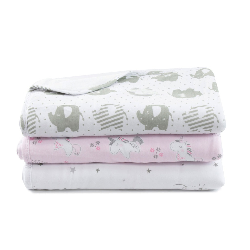 Bubba Blue Petit Elephant Reversible Cuddle Blanket 106011