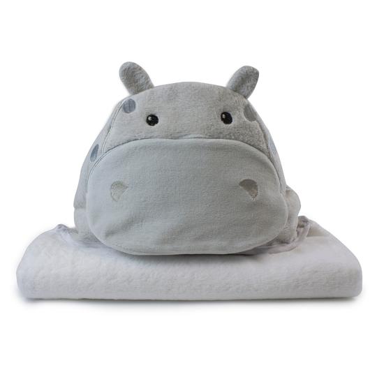 Bubba Blue Zoo Animals Hippo Novelty Hooded Bath Towel 95230