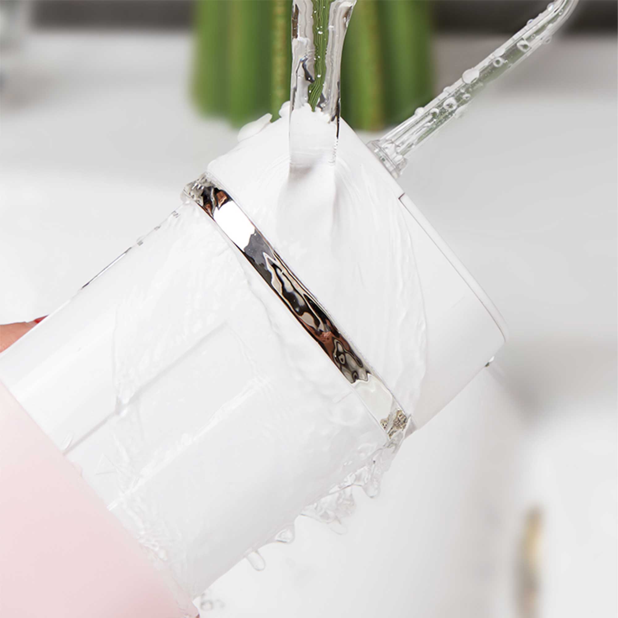 Teeth Water Flosser Cordless Portable Cleaner - Travel Oral Irrigator Mini White