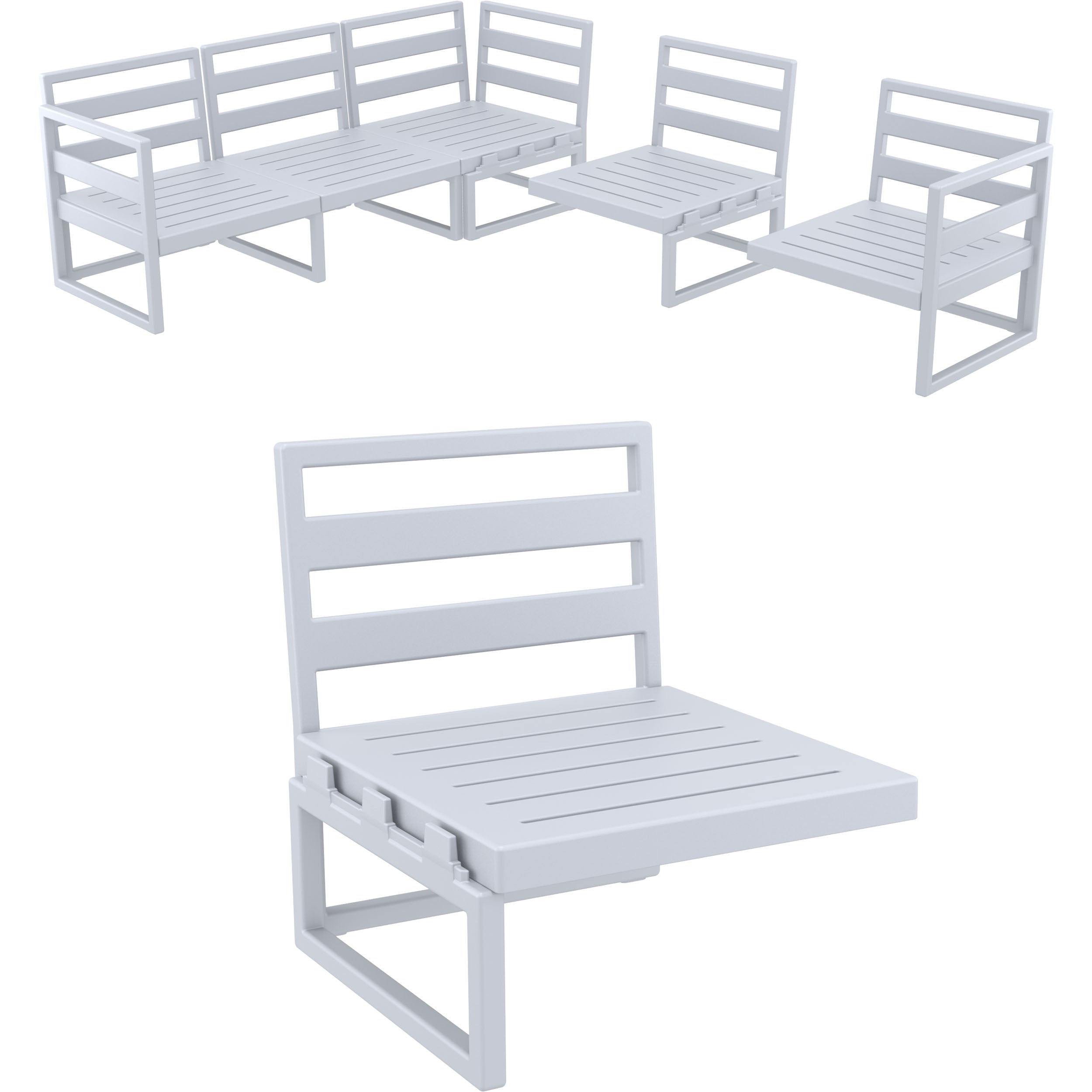 Mykonos Extension Part - Silver Grey