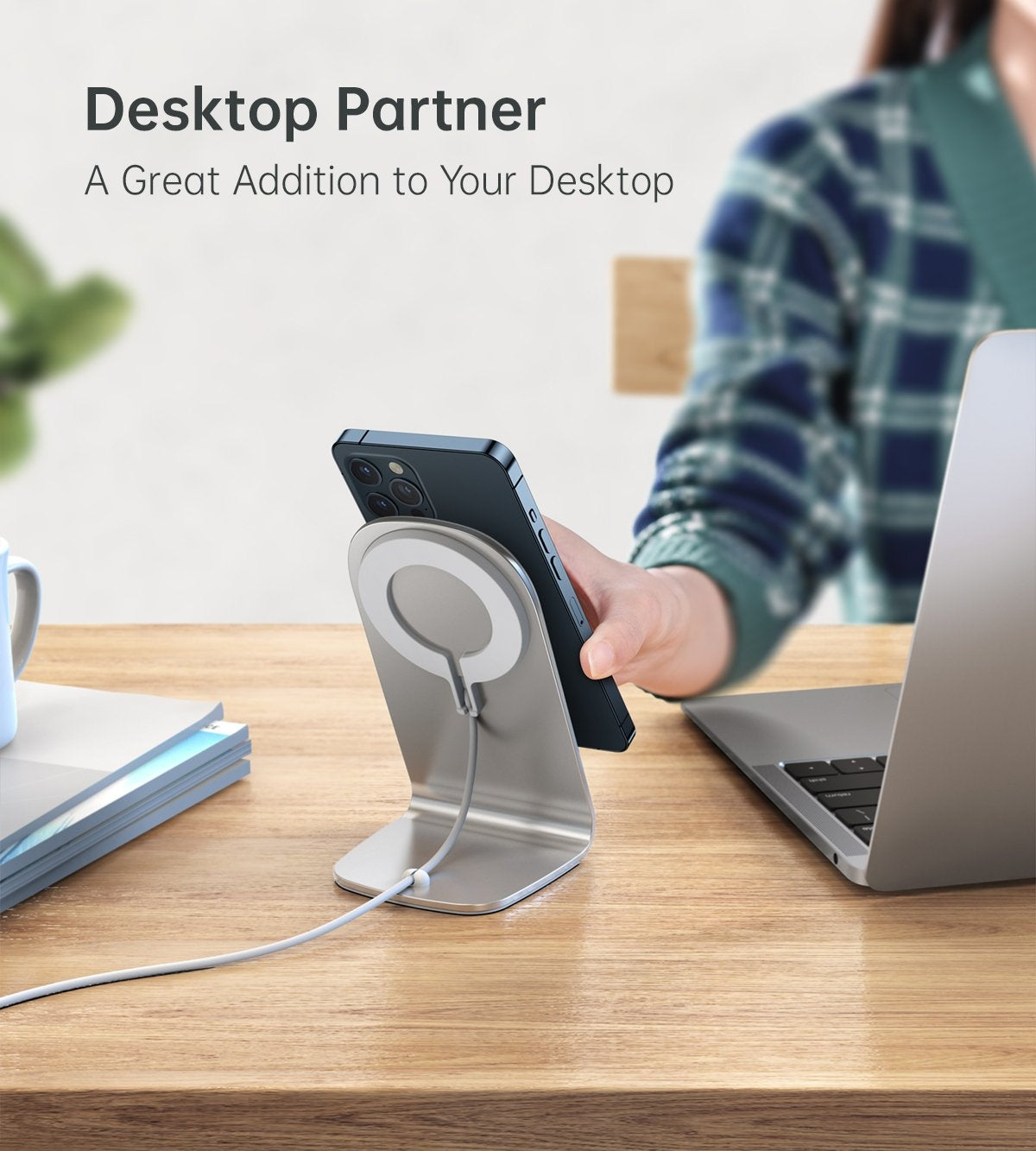 Choetech H047 Magasafe Fast Wireless Charger with Stand Holder For iPhone 12