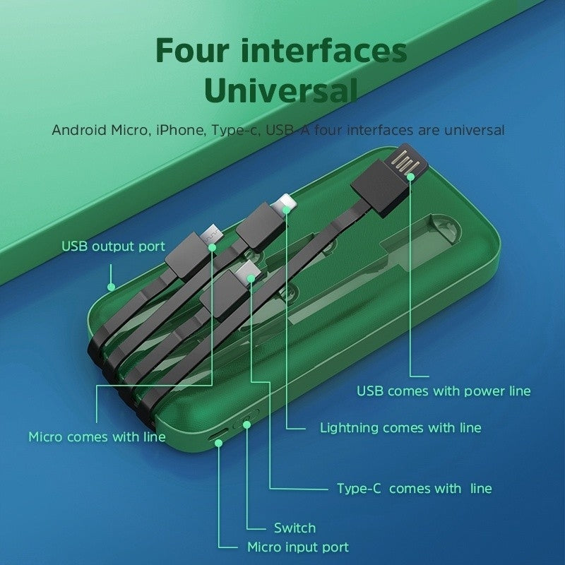 KIVEE PT38P Power 10000mAh Bank Black