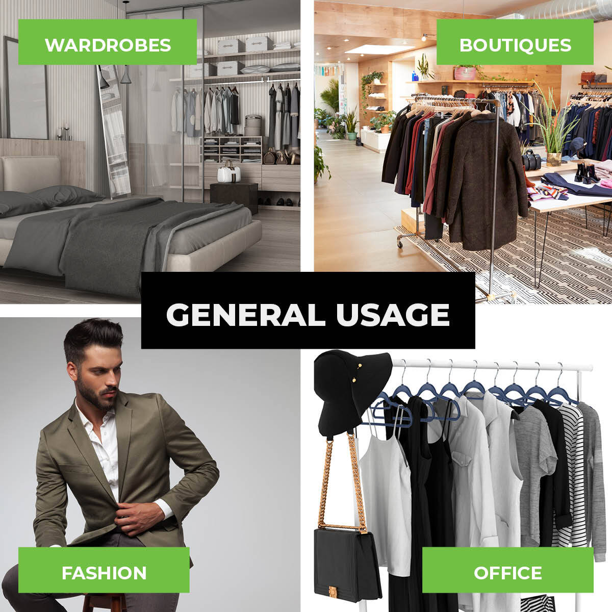 Home Master 96PCE Velvet Coat Hangers Non-Slip Slim Design Swivel Hooks 45cm