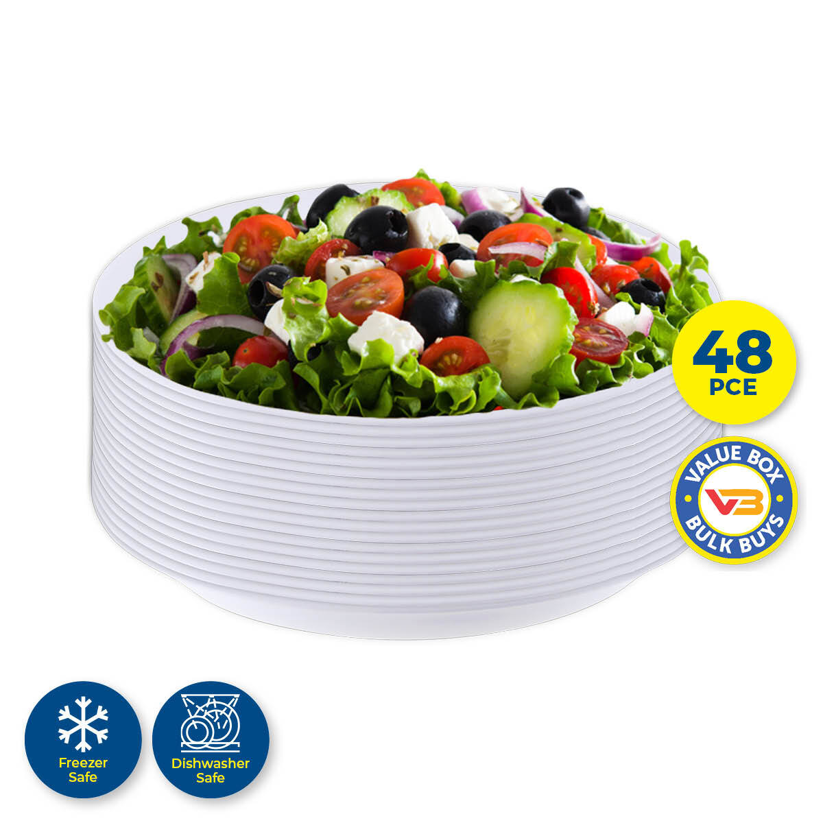 Home Master 48PCE Party Platters Oval Plastic Lightweight Durable 43cm