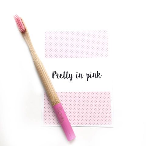 BAMBOO ADULTS TOOTHBRUSH (4 PK) PINK