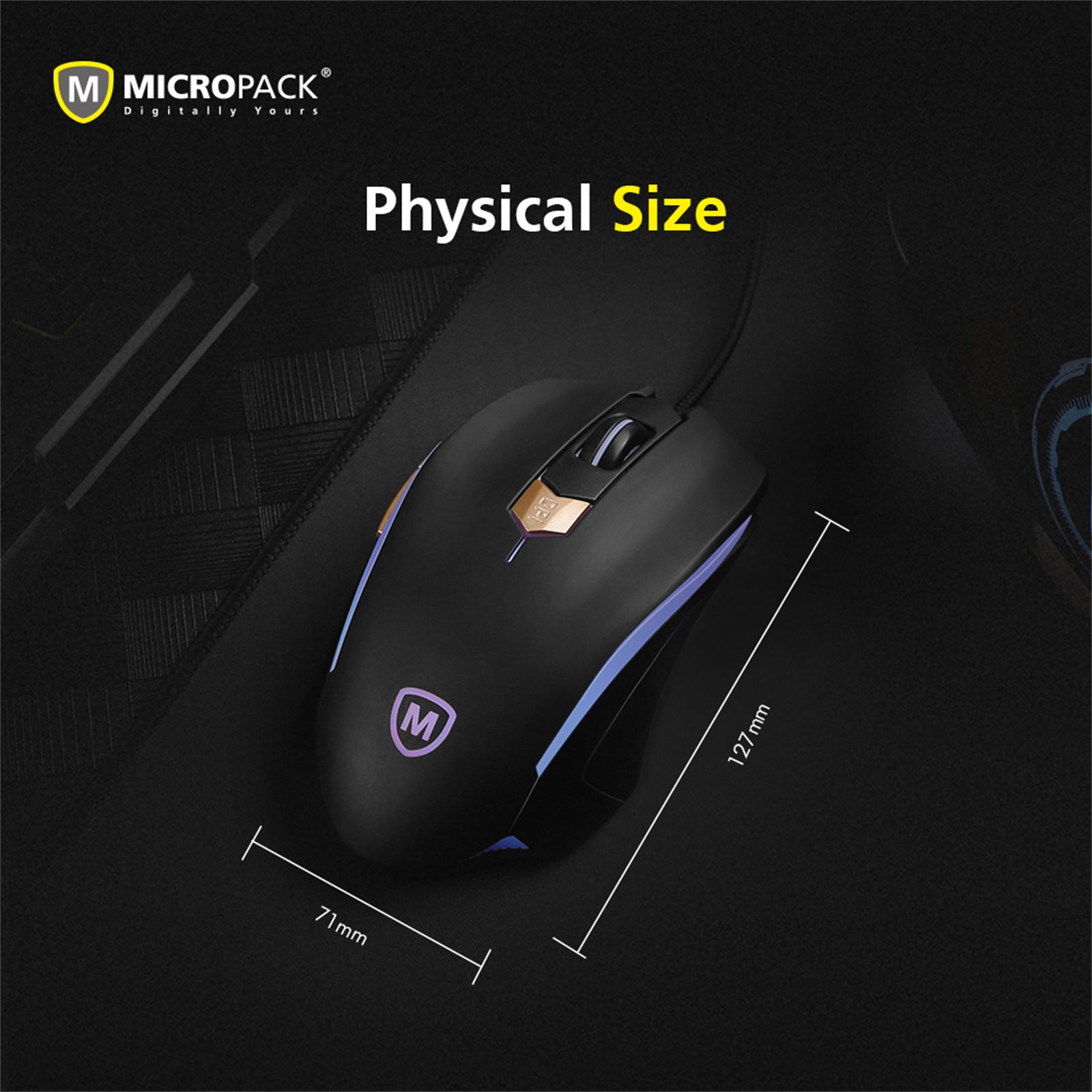 Gaming Mouse Rainbow Wired Breathing LED 6 Buttons DPI Switch Hi Performance PC