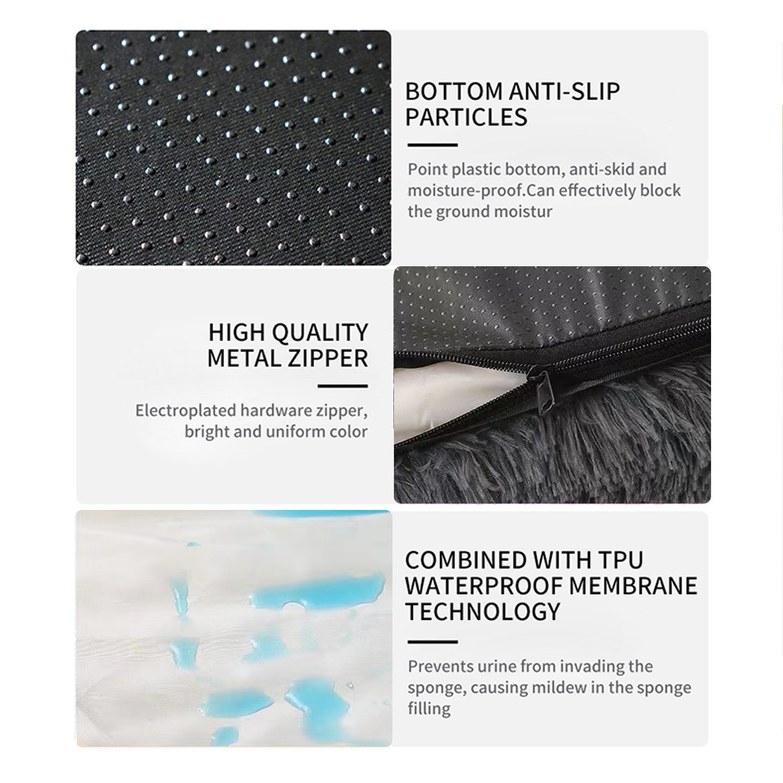 Rectangle Pet Dog Comfort Bed Plush Comfortable Removable Washable Kennel XL