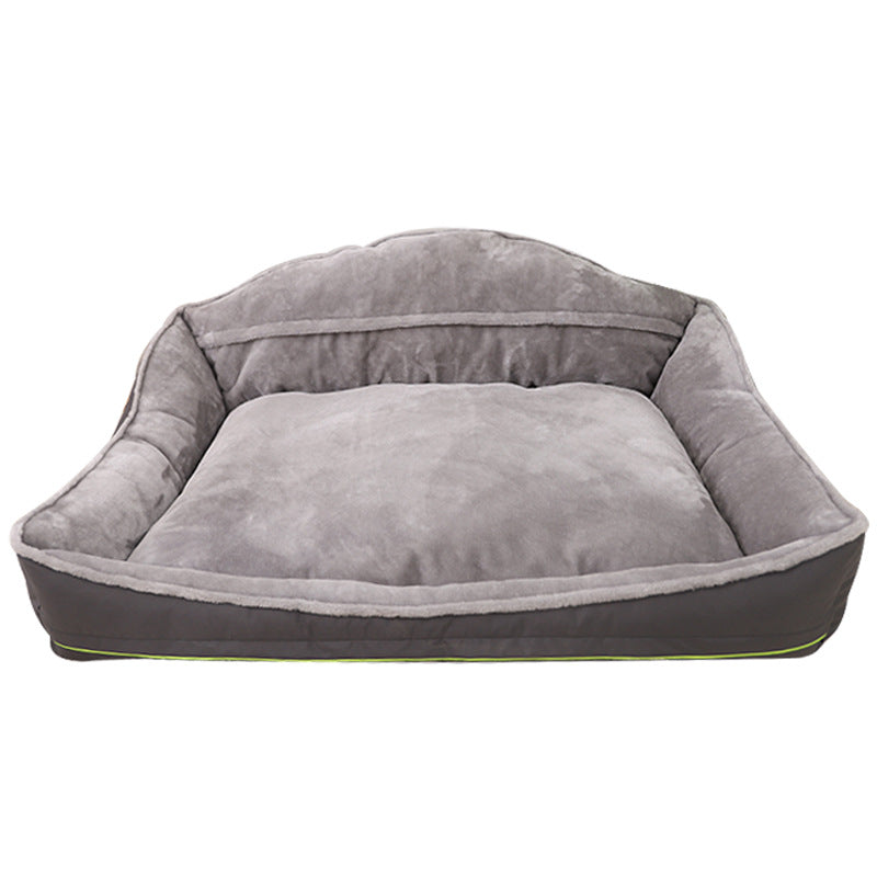Sofa-Style Dog Bed Waterproof Washable Soft High Back Comfy Sleeping Kennel M