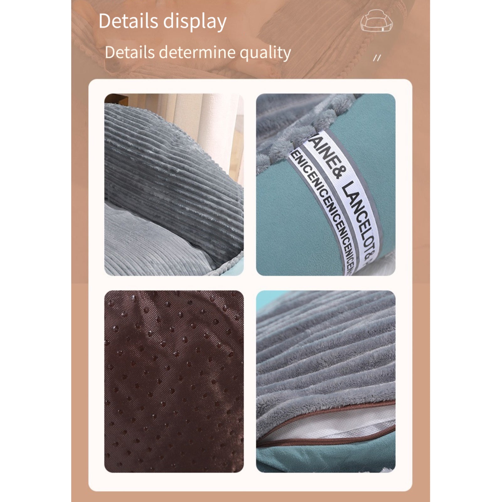 Large Pet Dog Bed Soft Warm Removable Washable High Back Mattress Puppy Mat XL