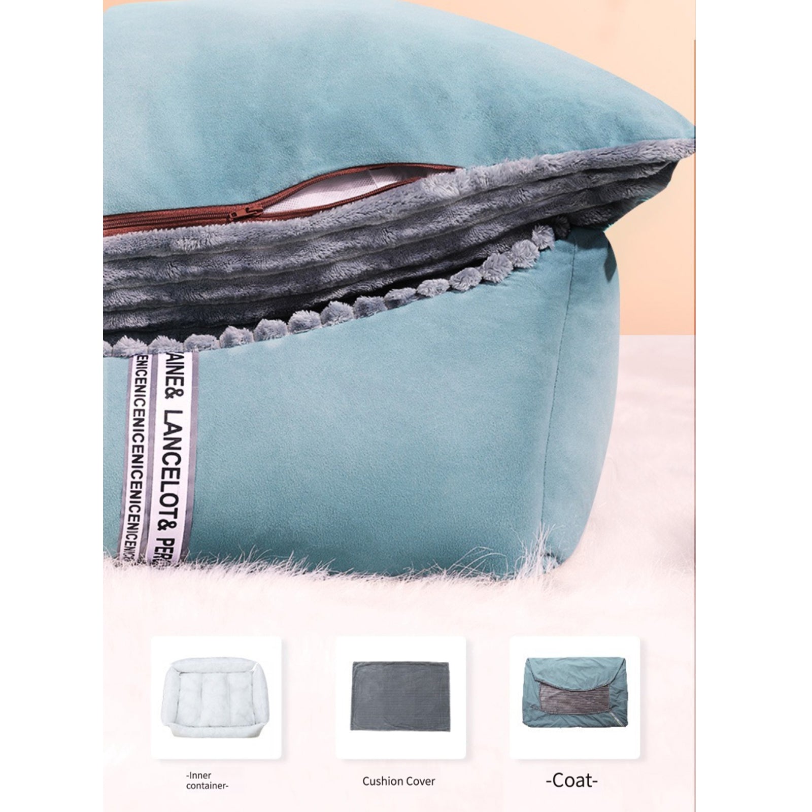 Large Pet Dog Bed Soft Warm Removable Washable High Back Mattress Puppy Mat XL