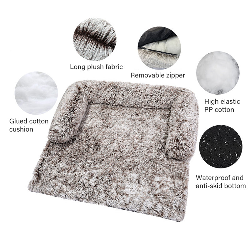 PawFriends Pet Sofa Bed Dog Calming Sofa Cover Protector Cushion Plush Mat M