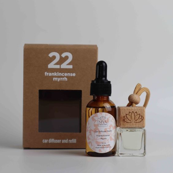 Frankincense and Myrrh Car Diffuser and Refill Bundle