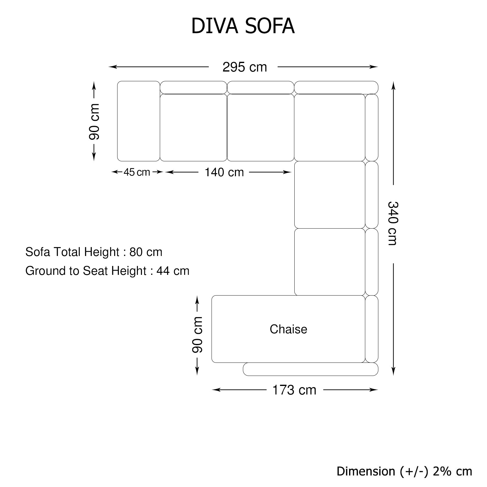 Lounge Set Luxurious 6 Seater Bonded Leather Corner Sofa Living Room Couch in Black with Chaise