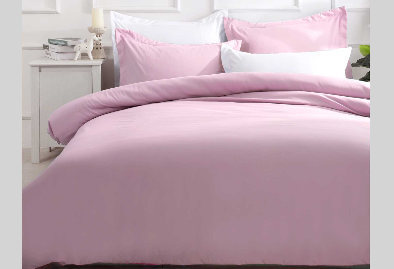 Luxton Queen Size Pink Quilt Cover Set (3PCS)