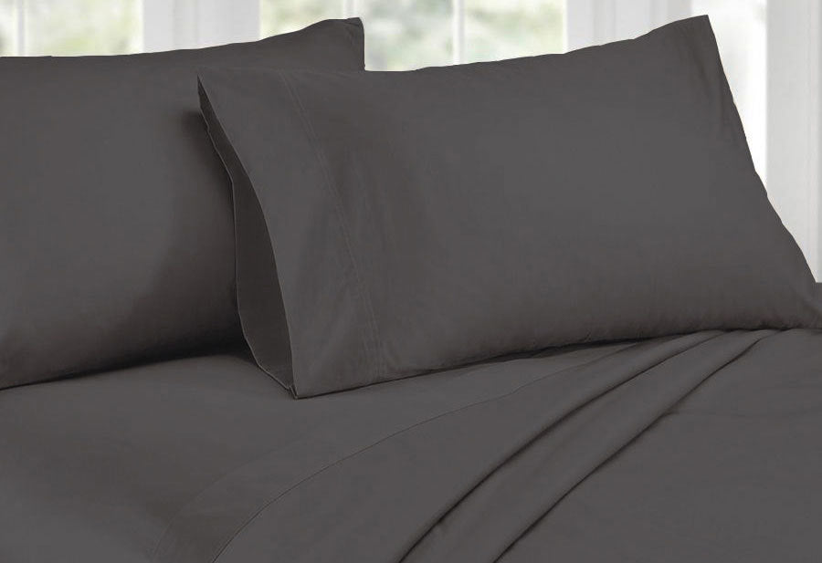 Ardor Queen Size 1000TC Cotton Rich Sheet Set (Charcoal Color)