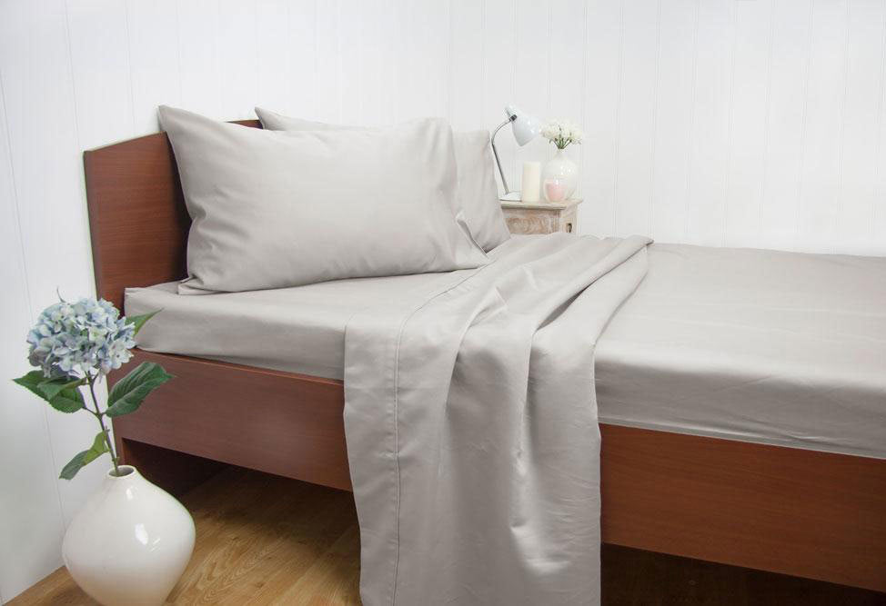 Ardor Queen Size 1500TC Cotton Rich Sheet Set (Silver Color)