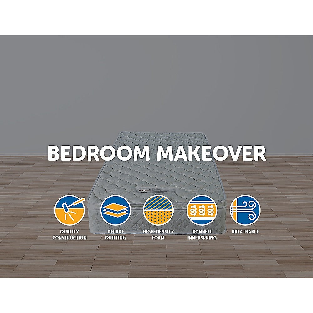 PALERMO Single Luxury Latex Pillow Top Topper Spring Mattress