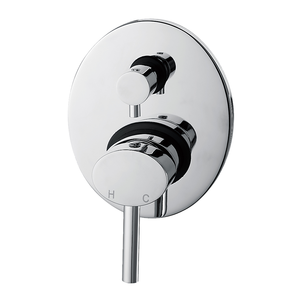 Chrome Bathroom Shower Wall Mixer Diverter w/ WaterMark