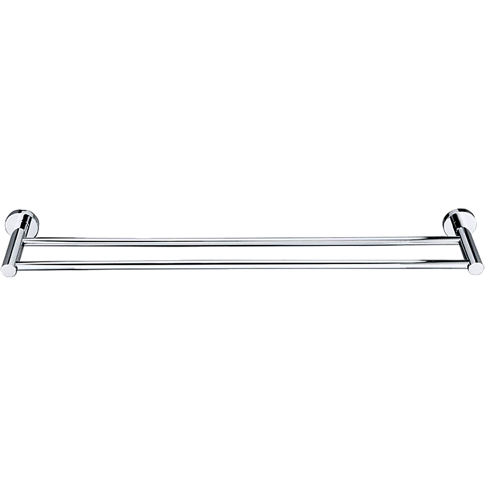 Double Classic Chrome Towel Bar Rail Bathroom