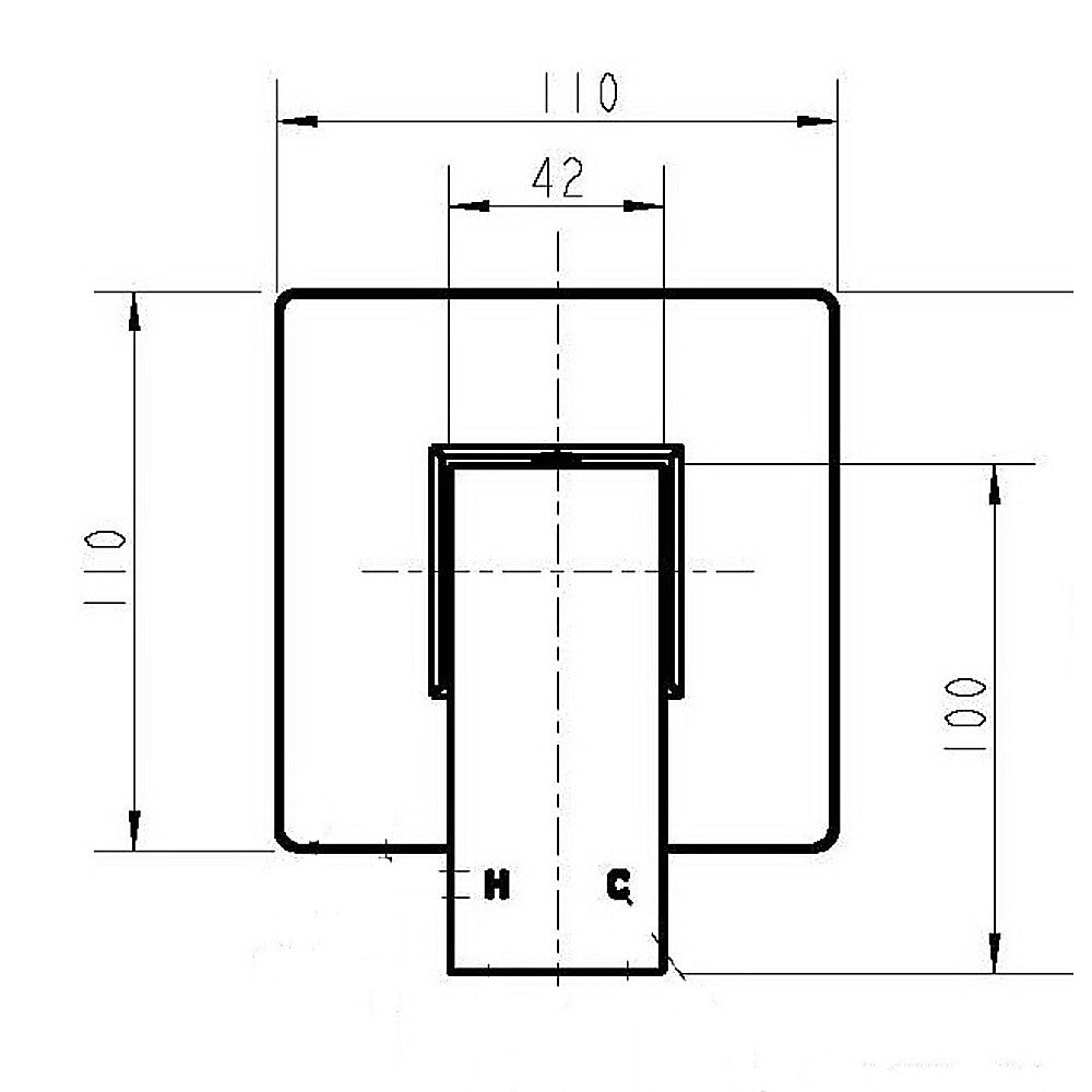 Polished Black Bathroom Shower Wall Mixer w/ WaterMark