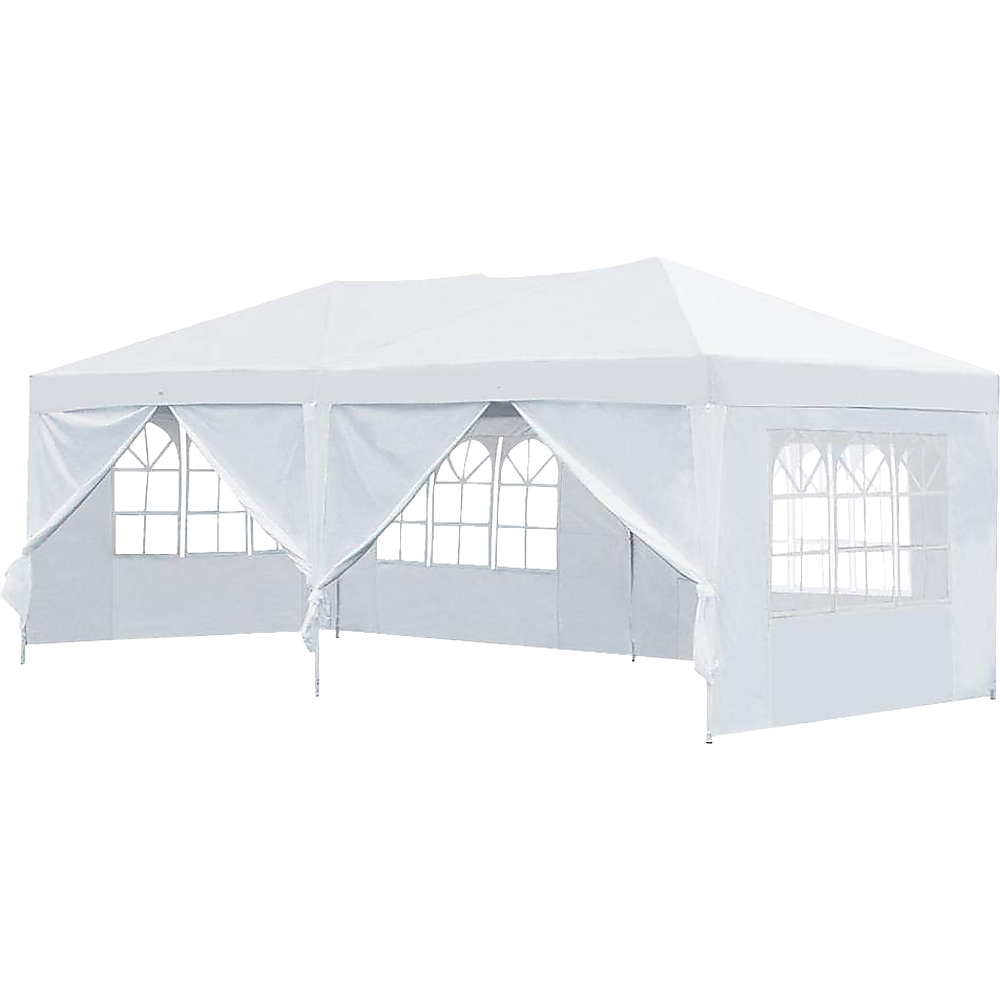 3x6m Gazebo Outdoor Marquee Tent Canopy White